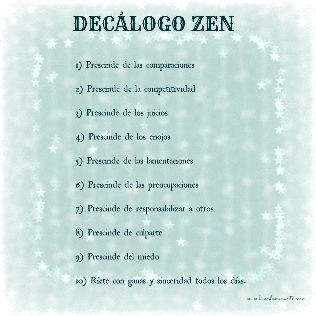decálogo zen